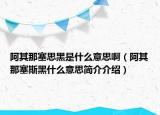 阿其那塞思黑是什么意思?。ò⑵淠侨购谑裁匆馑己?jiǎn)介介紹）