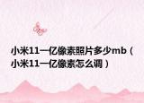 小米11一億像素照片多少mb（小米11一億像素怎么調(diào)）