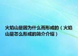 火焰山是因?yàn)槭裁炊纬傻模ɑ鹧嫔绞窃趺葱纬傻暮喗榻榻B）