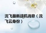 沈飛最新戰(zhàn)機(jī)消息（沈飛云身份）