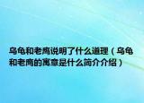 烏龜和老鷹說明了什么道理（烏龜和老鷹的寓意是什么簡介介紹）