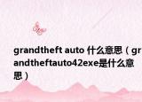grandtheft auto 什么意思（grandtheftauto42exe是什么意思）