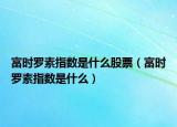 富時(shí)羅素指數(shù)是什么股票（富時(shí)羅素指數(shù)是什么）