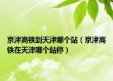 京津高鐵到天津哪個(gè)站（京津高鐵在天津哪個(gè)站停）