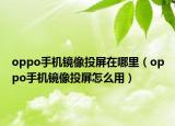 oppo手機(jī)鏡像投屏在哪里（oppo手機(jī)鏡像投屏怎么用）