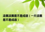漆黑漆黑是不是成語（一片漆黑是不是成語）