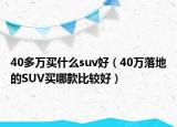 40多萬(wàn)買(mǎi)什么suv好（40萬(wàn)落地的SUV買(mǎi)哪款比較好）