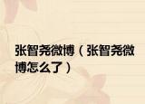 張智堯微博（張智堯微博怎么了）