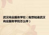 武漢商業(yè)服務(wù)學(xué)校（我想知道武漢商業(yè)服務(wù)學(xué)院怎么樣）