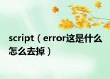 script（error這是什么 怎么去掉）