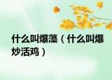 什么叫爆藻（什么叫爆炒活雞）