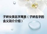 子妍女孩名字寓意（子妍名字的含義簡(jiǎn)介介紹）