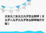 大女兒二女兒三兒子怎么稱呼（大兒子二兒子三兒子怎么稱呼簡介介紹）