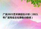 廣美2021藝術(shù)類招生計劃（2021年廣美專業(yè)文化錄取分數(shù)線）