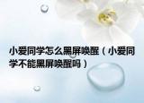 小愛同學怎么黑屏喚醒（小愛同學不能黑屏喚醒嗎）