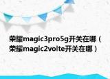 榮耀magic3pro5g開關(guān)在哪（榮耀magic2volte開關(guān)在哪）