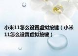 小米11怎么設置虛擬按鍵（小米11怎么設置虛擬按鍵）