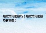 唱歌常用的技巧（唱歌常用的技巧有哪些）