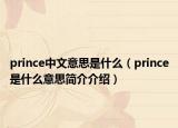 prince中文意思是什么（prince是什么意思簡介介紹）