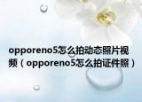 opporeno5怎么拍動態(tài)照片視頻（opporeno5怎么拍證件照）