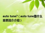 auto tune?（auto tune是什么意思簡(jiǎn)介介紹）