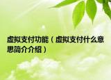 虛擬支付功能（虛擬支付什么意思簡(jiǎn)介介紹）