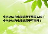 小米20w充電器能用于蘋果12嗎（小米20w充電器能用于蘋果嗎）