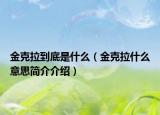 金克拉到底是什么（金克拉什么意思簡介介紹）