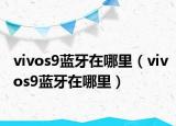vivos9藍(lán)牙在哪里（vivos9藍(lán)牙在哪里）