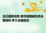 當日最新消息 房貸逾期被拍賣會退錢嗎 多久會被起訴