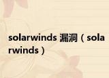 solarwinds 漏洞（solarwinds）