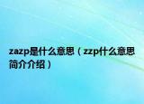 zazp是什么意思（zzp什么意思簡介介紹）