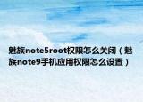 魅族note5root權(quán)限怎么關(guān)閉（魅族note9手機(jī)應(yīng)用權(quán)限怎么設(shè)置）