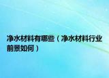 凈水材料有哪些（凈水材料行業(yè)前景如何）