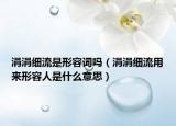 涓涓細(xì)流是形容詞嗎（涓涓細(xì)流用來形容人是什么意思）