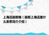 上海話冊那娘（冊那上海話是什么意思簡介介紹）