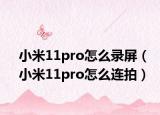 小米11pro怎么錄屏（小米11pro怎么連拍）