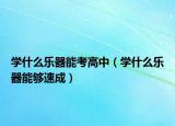 學(xué)什么樂器能考高中（學(xué)什么樂器能夠速成）