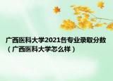 廣西醫(yī)科大學(xué)2021各專業(yè)錄取分?jǐn)?shù)（廣西醫(yī)科大學(xué)怎么樣）