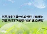 五筆打字下載什么軟件好（我想學(xué)習(xí)五筆打字下載哪個(gè)軟件比較好呢）
