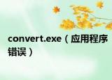 convert.exe（應用程序錯誤）