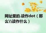 網(wǎng)址里的.讀作dot（那么\讀作什么）