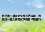 百里挑一最漂亮女嘉賓伏玟曉（百里挑一的女嘉賓伏玟曉的詳細資料）