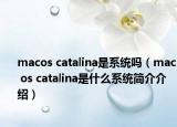 macos catalina是系統(tǒng)嗎（mac os catalina是什么系統(tǒng)簡介介紹）