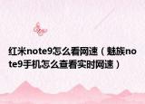 紅米note9怎么看網(wǎng)速（魅族note9手機(jī)怎么查看實(shí)時網(wǎng)速）