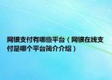 網(wǎng)銀支付有哪些平臺(tái)（網(wǎng)銀在線支付是哪個(gè)平臺(tái)簡(jiǎn)介介紹）