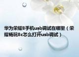華為榮耀8手機usb調(diào)試在哪里（榮耀暢玩8c怎么打開usb調(diào)試）