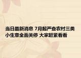 當(dāng)日最新消息 7月起嚴(yán)查農(nóng)村三類小生意全面關(guān)停 大家趕緊看看