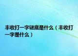 豐收打一字謎底是什么（豐收打一字是什么）