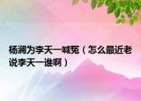 楊瀾為李天一喊冤（怎么最近老說(shuō)李天一誰(shuí)?。? /></span></a>
                        <h2><a href=